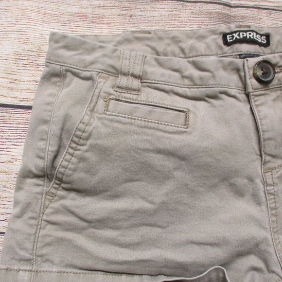 Express Khaki Shorts Size 0 - Picture 4 of 10